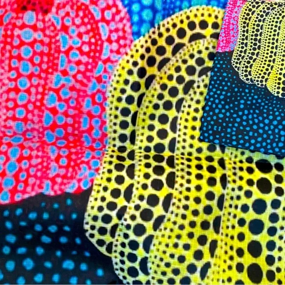 LAST ONE! YAYOI KUSAMA CLASSIC LARGE COLORFUL PUMPKINS SHOPPER BAG - Picture 5 of 7
